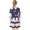 Cupcake Doodle Heart Love Quarter Sleeve Pocket Dress View2