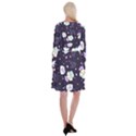Cupcake Doodle Heart Love Long Sleeve Velvet Front Wrap Dress View2