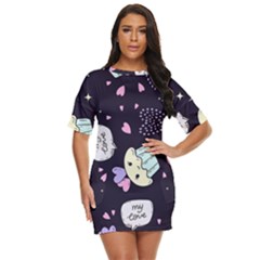 Cupcake Doodle Heart Love Just Threw It On Dress