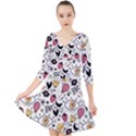 Eye Seesit Quarter Sleeve Front Wrap Dress View1