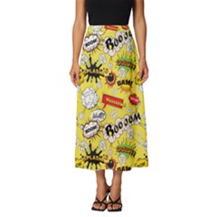 Cartoon Comics Pattern Classic Midi Chiffon Skirt