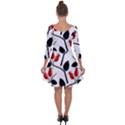 Rose Hip Pattern Branches Autumn Quarter Sleeve Skater Dress View2