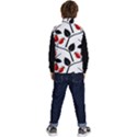 Rose Hip Pattern Branches Autumn Kid s Button Up Puffer Vest View4