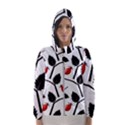Rose Hip Pattern Branches Autumn Women s Hooded Windbreaker View1