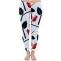 Rose Hip Pattern Branches Autumn Classic Winter Leggings View1