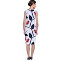 Rose Hip Pattern Branches Autumn Sleeveless Velvet Midi Dress View2
