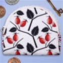 Rose Hip Pattern Branches Autumn Horseshoe Style Canvas Pouch View1