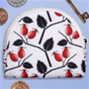 Rose Hip Pattern Branches Autumn Horseshoe Style Canvas Pouch View2