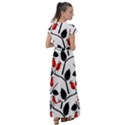 Rose Hip Pattern Branches Autumn Flutter Sleeve Maxi Dress View2