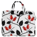 Rose Hip Pattern Branches Autumn MacBook Pro 15  Double Pocket Laptop Bag  View1