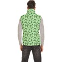 Leaves Pattern Texture Seamless Men s High Neck Button Up Puffer Vest View4