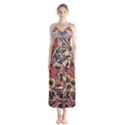 Abstract Flowers Button Up Chiffon Maxi Dress View1