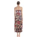 Abstract Flowers Button Up Chiffon Maxi Dress View2