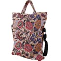 Abstract Flowers Fold Over Handle Tote Bag View2