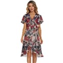 Beautiful Flowers Women s Kimono Wrap Satin Dress View1