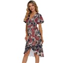 Beautiful Flowers Women s Kimono Wrap Satin Dress View2
