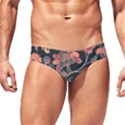 Red Flowers 2 Men s Swim Brief View1
