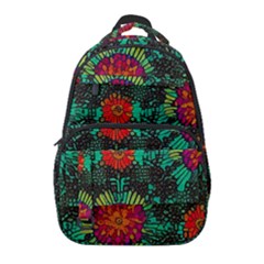 Mid Century Retro Floral 1970s 1960s Pattern 72 Carry-on Travel Backpack