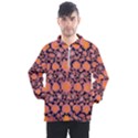 Mid Century Retro Floral 1970s 1960s Pattern 74 Men s Half Zip Pullover View1