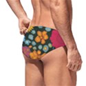 Mid Century Retro Floral 1970s 1960s Pattern 77 Men s Swim Brief View2