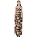Mid Century Retro Floral 1970s 1960s Pattern 84 Empire Waist Maxi Dress View1