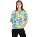 Flowers Bloom Blossom Petals Plant One Shoulder Cut Out T-Shirt View1