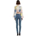 Southwestern Chic Pastel 5 Trumpet Sleeve Cropped Top View4