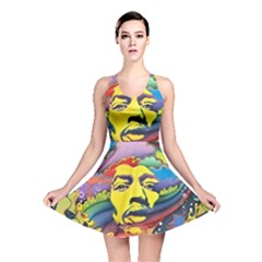 Psychedelic Rock Jimi Hendri Reversible Skater Dress