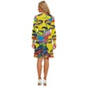 Psychedelic Rock Jimi Hendri Women s Round Neck Long Sleeve Bow Deco Dress View4