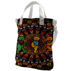 Grateful Dead Psychedelic Bears Canvas Messenger Bag