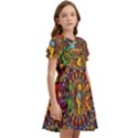 Grateful Dead Psychedelic Bears Kids  Bow Tie Puff Sleeve Dress View2