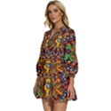 Grateful Dead Psychedelic Bears V-Neck Placket Mini Dress View2