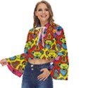 Grateful Dead Jam Bears Boho Long Bell Sleeve Top View2