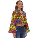 Grateful Dead Jam Bears Boho Long Bell Sleeve Top View3