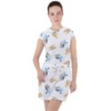 Bluey pattern Drawstring Hooded Dress View1