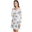 Bluey pattern Long Sleeve Velour Skater Dress View2