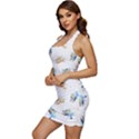 Bluey pattern Sleeveless Wide Square Neckline Ruched Bodycon Dress View2