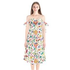 Owenjones Chinese 02 Bright-001 Shoulder Tie Bardot Midi Dress