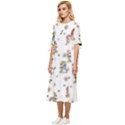 Bluey, Bluey merch, Bluey pattern, Bluey Bluey, bingo, Bluey design, bluey dog Bow Sleeve Chiffon Midi Dress View2