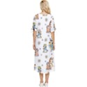 Bluey, Bluey merch, Bluey pattern, Bluey Bluey, bingo, Bluey design, bluey dog Bow Sleeve Chiffon Midi Dress View4