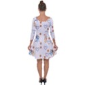 Bluey, Bluey merch, Bluey pattern, Bluey Bluey, bingo, Bluey design, bluey dog Quarter Sleeve Skater Dress View2