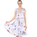 Bluey, Bluey merch, Bluey pattern, Bluey Bluey, bingo, Bluey design, bluey dog Cap Sleeve Front Wrap Midi Dress View1