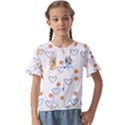 Bluey, Bluey merch, Bluey pattern, Bluey Bluey, bingo, Bluey design, bluey dog Kids  Cuff Sleeve Scrunch Bottom T-Shirt View1