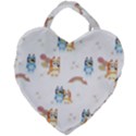 Bluey, Bluey merch, Bluey pattern, Bluey Bluey, bingo, Bluey design, bluey dog Giant Heart Shaped Tote View1
