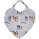 Bluey, Bluey merch, Bluey pattern, Bluey Bluey, bingo, Bluey design, bluey dog Giant Heart Shaped Tote View2