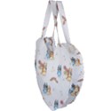 Bluey, Bluey merch, Bluey pattern, Bluey Bluey, bingo, Bluey design, bluey dog Giant Heart Shaped Tote View3