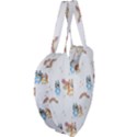 Bluey, Bluey merch, Bluey pattern, Bluey Bluey, bingo, Bluey design, bluey dog Giant Heart Shaped Tote View4
