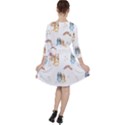 Bluey, Bluey merch, Bluey pattern, Bluey Bluey, bingo, Bluey design, bluey dog Quarter Sleeve Ruffle Waist Dress View2