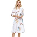 Bluey, Bluey merch, Bluey pattern, Bluey Bluey, bingo, Bluey design, bluey dog Classy Knee Length Dress View1