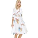 Bluey, Bluey merch, Bluey pattern, Bluey Bluey, bingo, Bluey design, bluey dog Classy Knee Length Dress View2